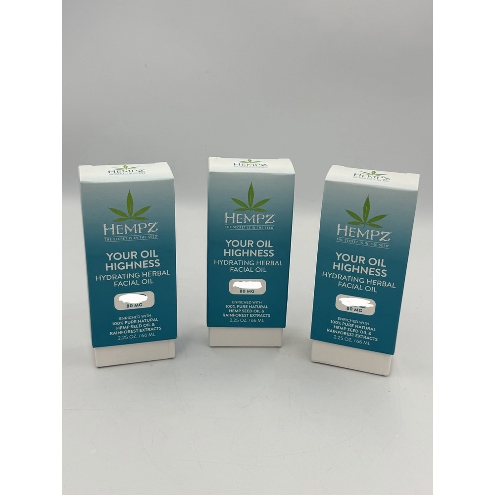 Hempz (3-PACK) YOUR OIL HIGHNESS Hydrating Herbal Facial Oil 2.25 oz/66 ml NEW
